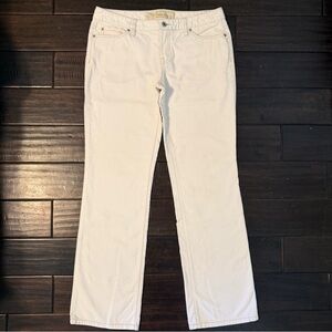 Ann Taylor Loft White Corduroy Slim Boot Size 8